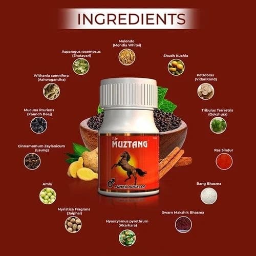 Liv MUZTANG Power Booster Capsules – Herbal Wellness Supplement, 30 Capsules - Image 6