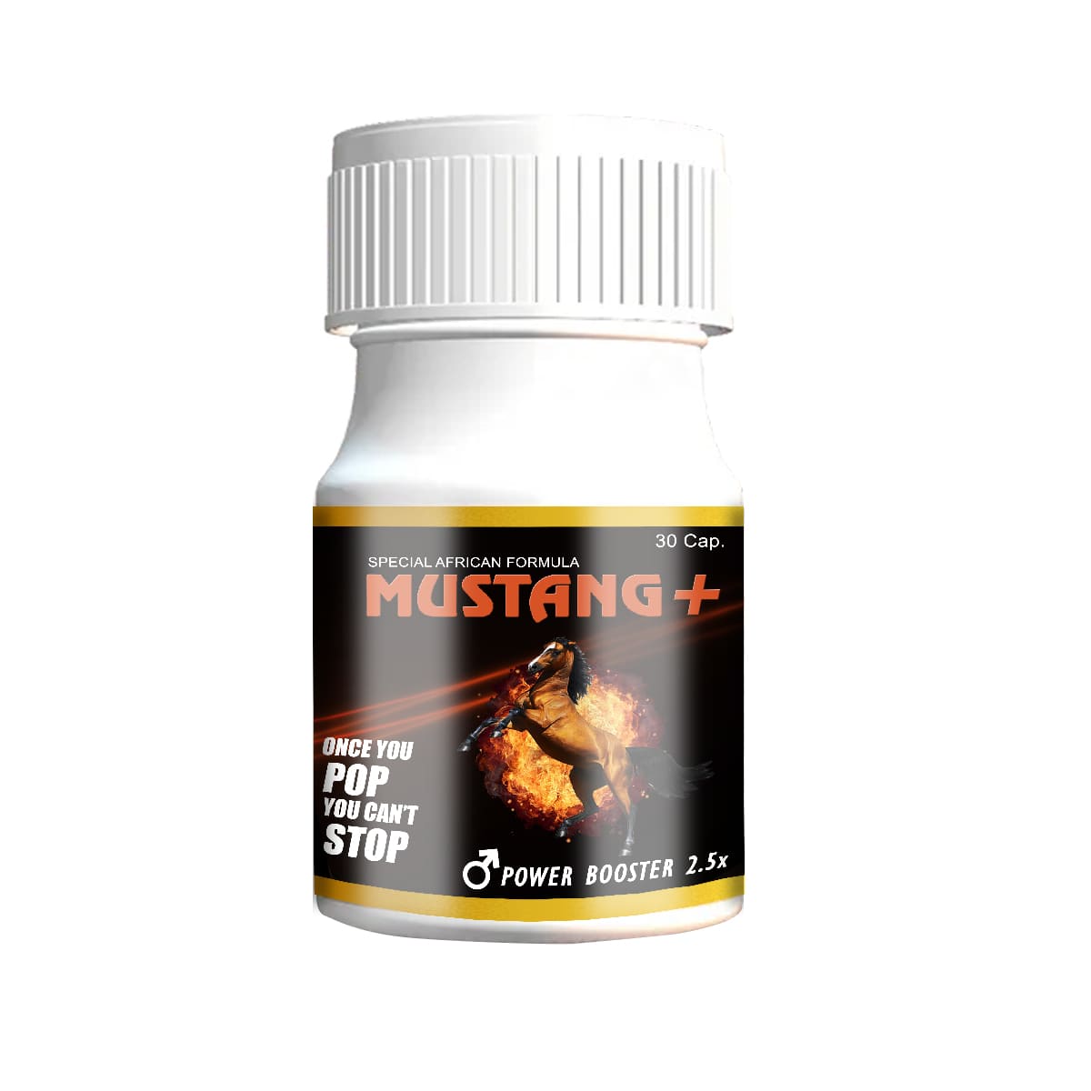 MUSTANG+ 2.5X Advance African Formula Capsules – Mulondo Herbal Blend, 30 Capsules
