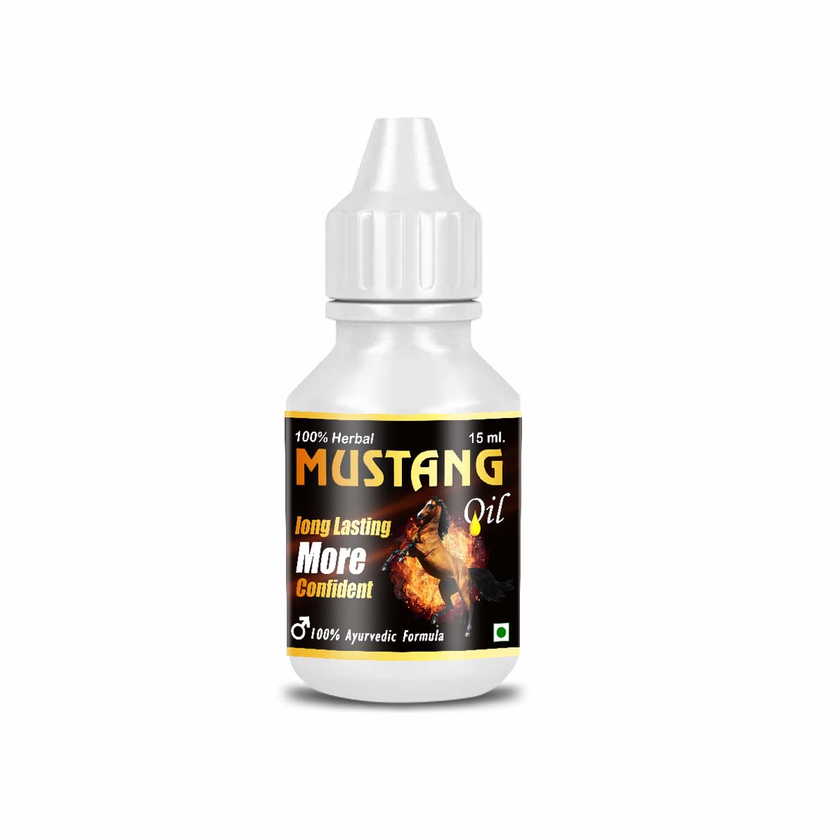 MUSTANG Long Lasting Oil – Ayurvedic Formula, 15 ml
